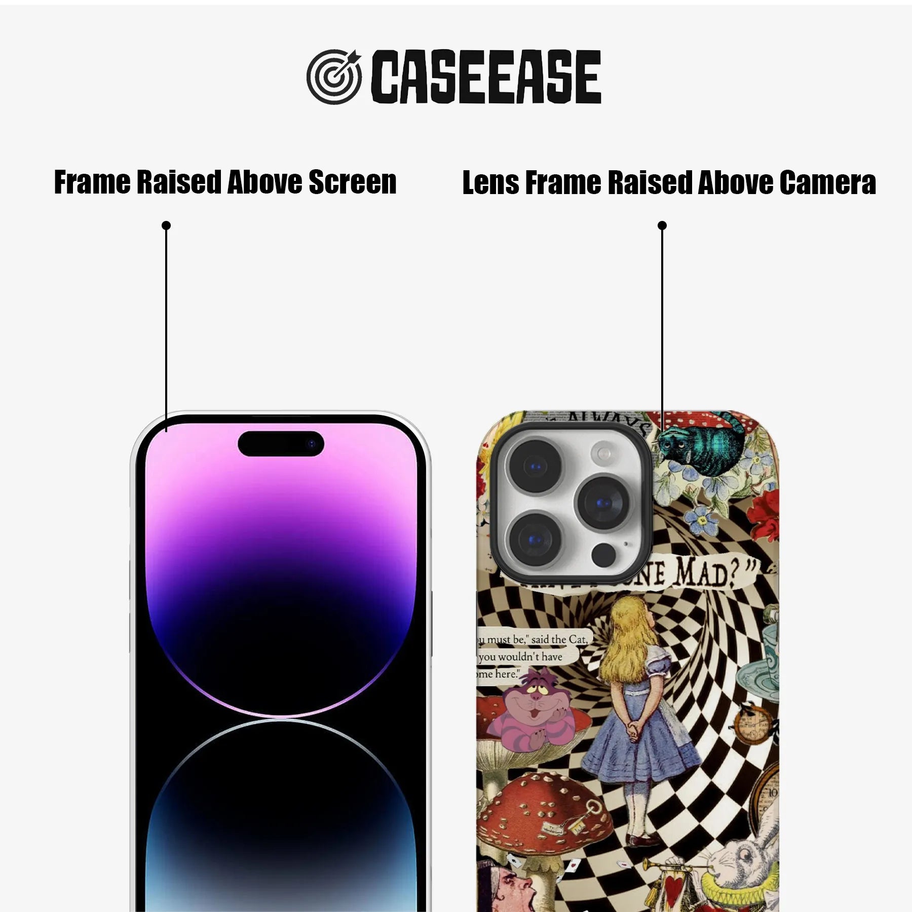 Funda para teléfono inspirada en Alicia en el país de las maravillas