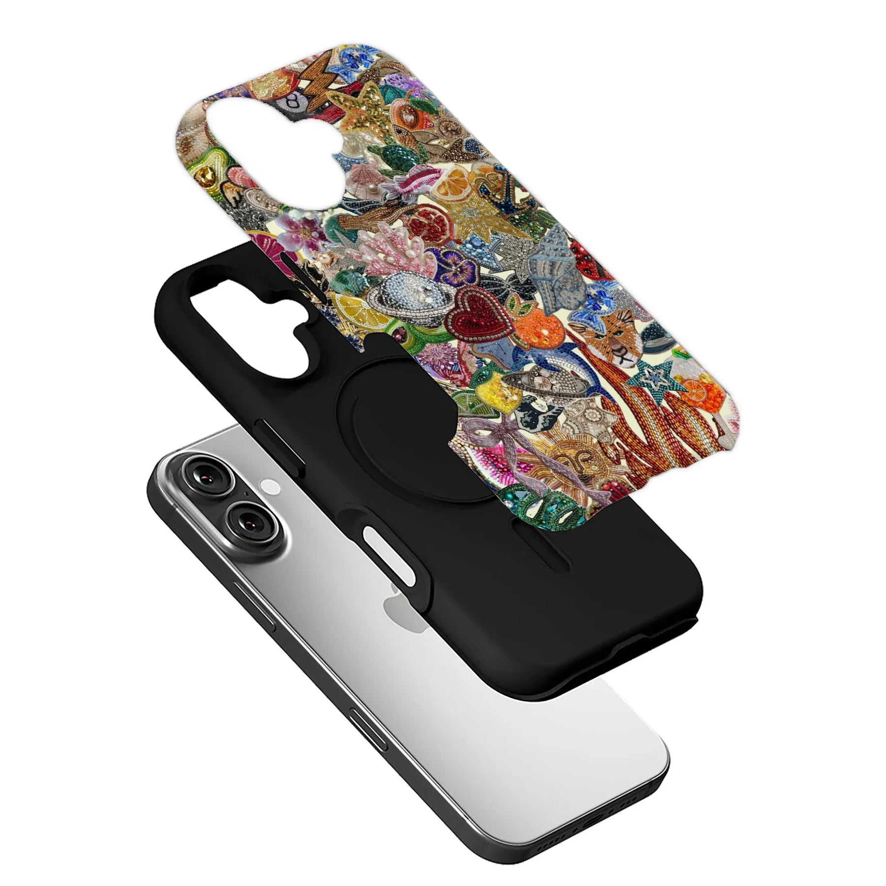 Funda para teléfono con patrones coloridos