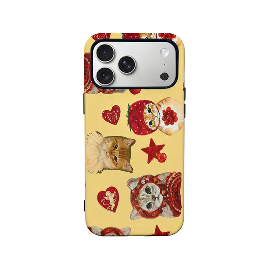 Cute Cat and Strawberry Phone Case