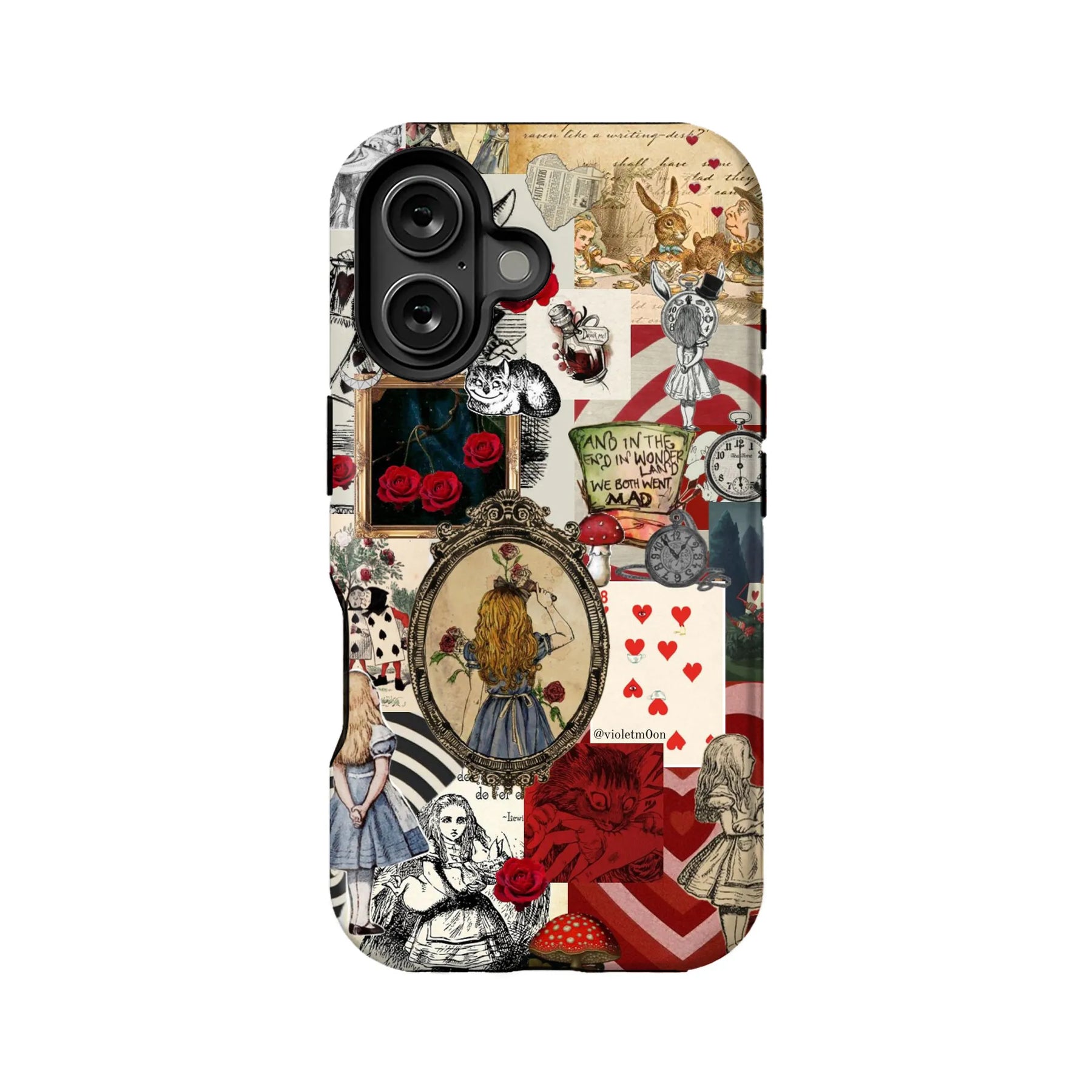 Funda para teléfono con temática de Alicia en el país de las maravillas