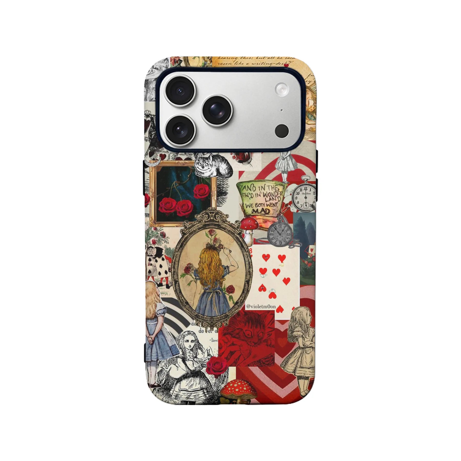Funda para teléfono con temática de Alicia en el país de las maravillas