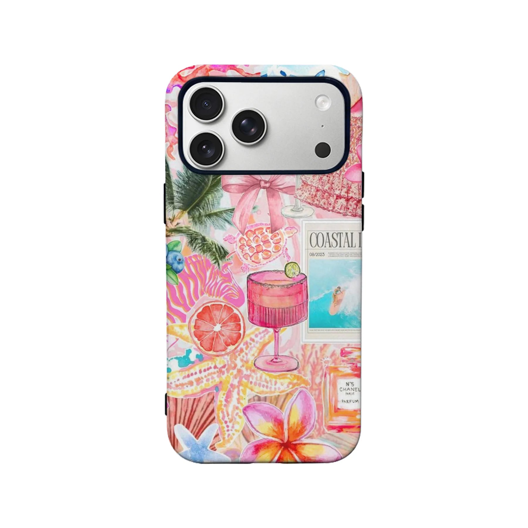 Funda para teléfono con collage de vibraciones tropicales
