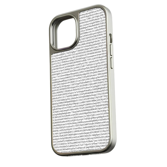 Funda holográfica cromada para iPhone 15 Pro - Diseño de código 3D