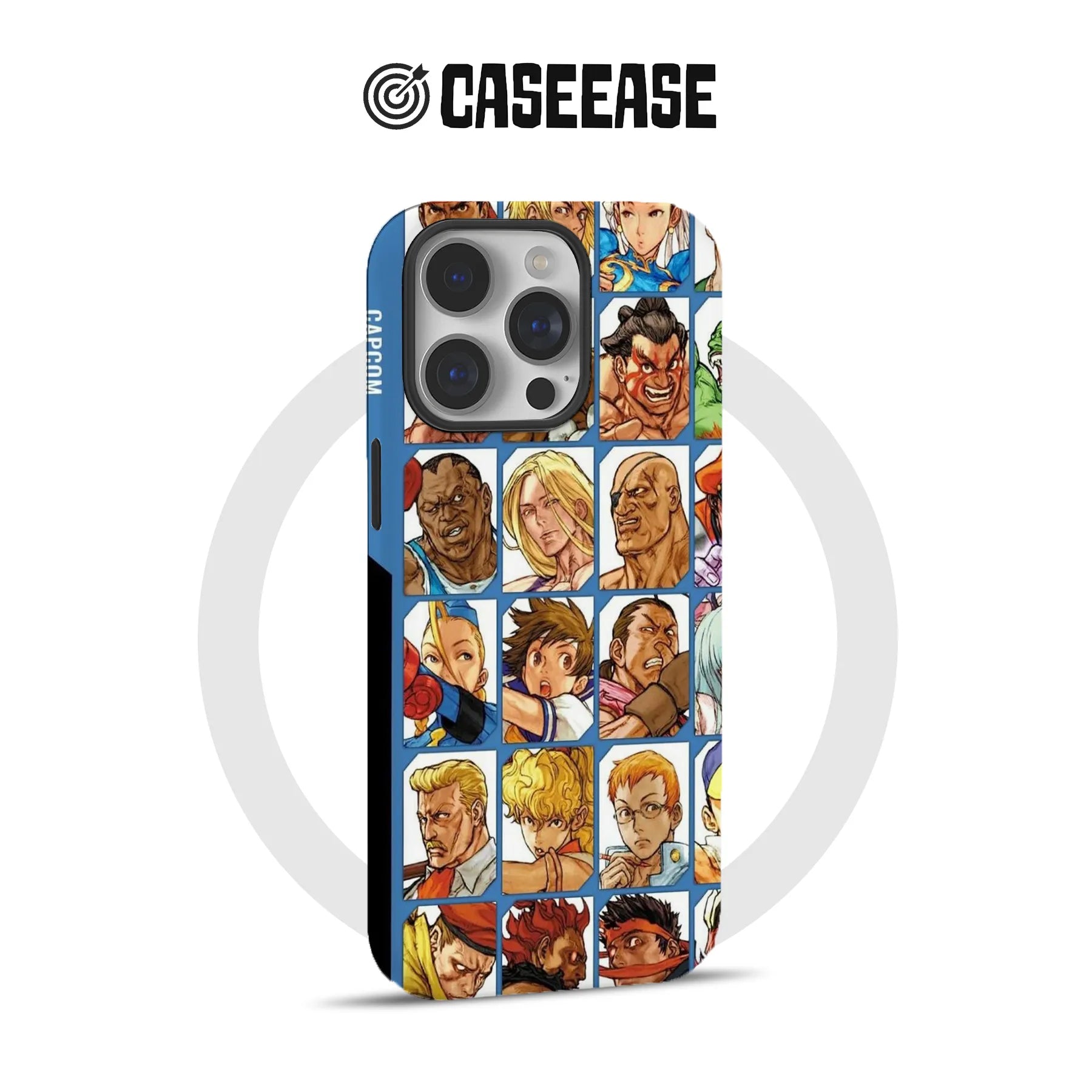 Funda para teléfono con collage de personajes de Street Fighter