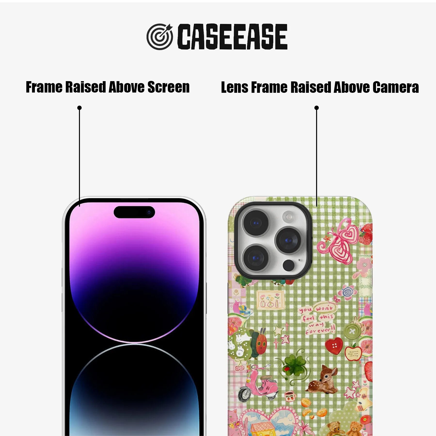 Cute Patchwork Phone Case for Stylish Protection