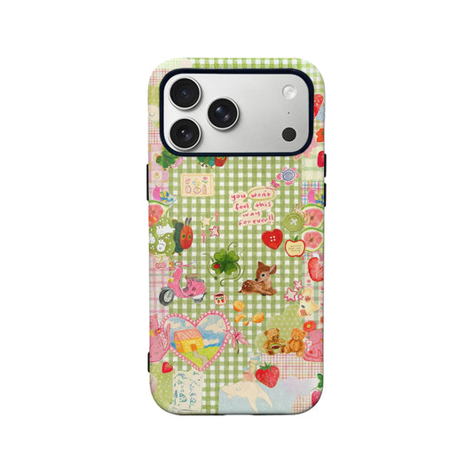 Cute Patchwork Phone Case for Stylish Protection