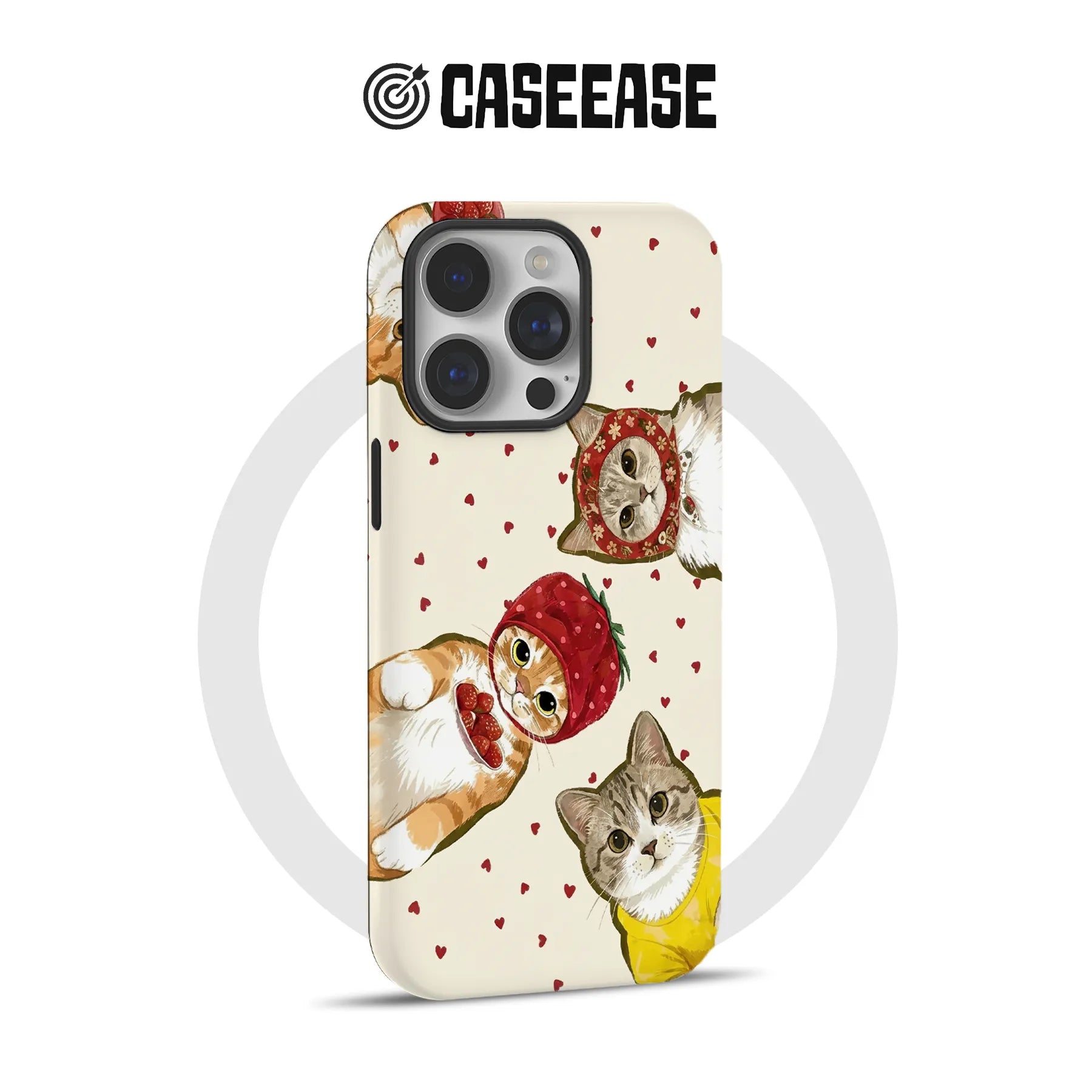 Bonita funda para teléfono con temática de gato