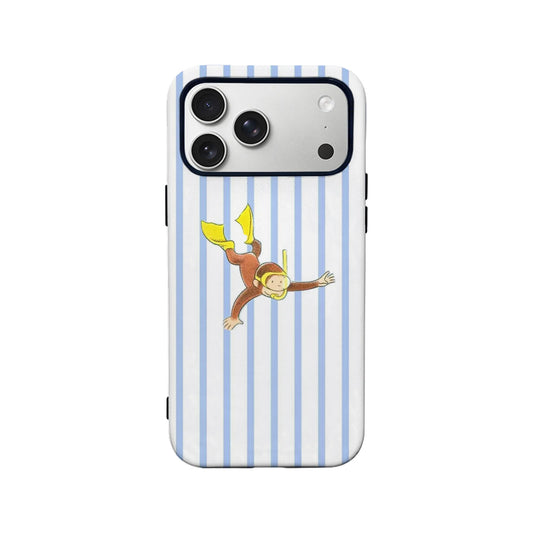 Curious Monkey Diving Phone Case
