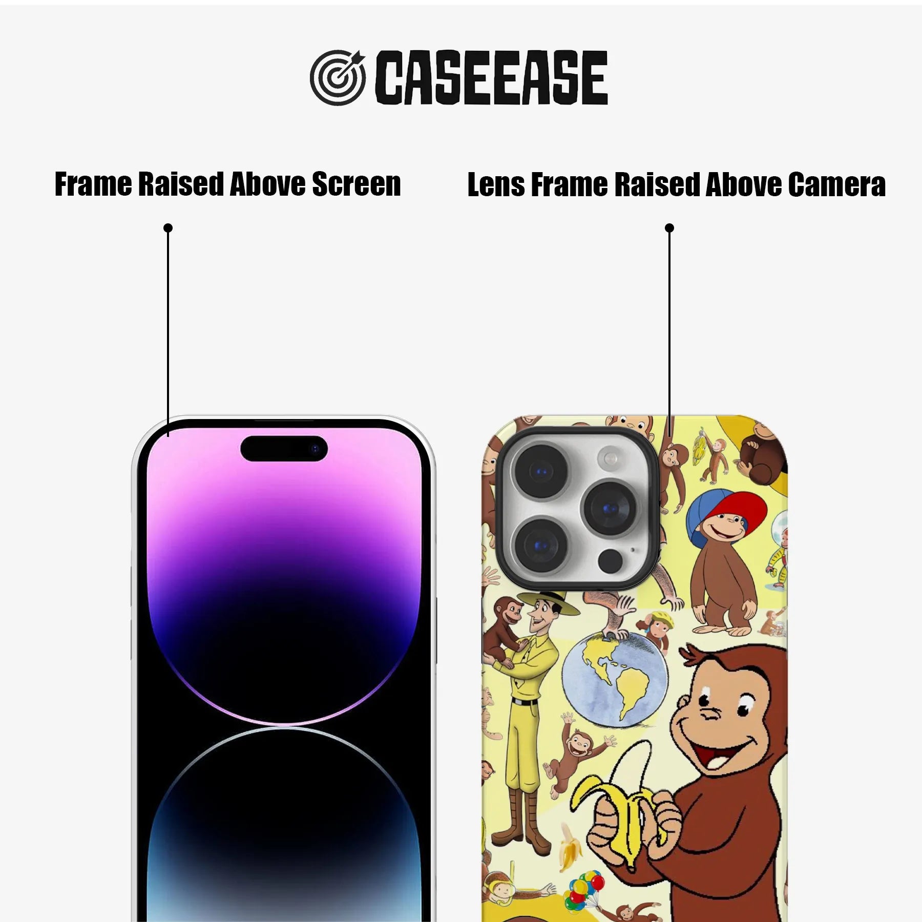 Funda para teléfono divertida de Curious George