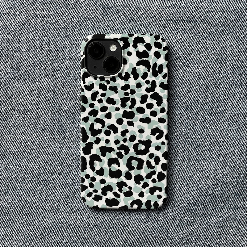 Classic Black & White Leopard Print iPhone Case