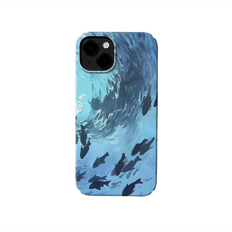 Bottom Fish School Minimalist IPhone Phone Case