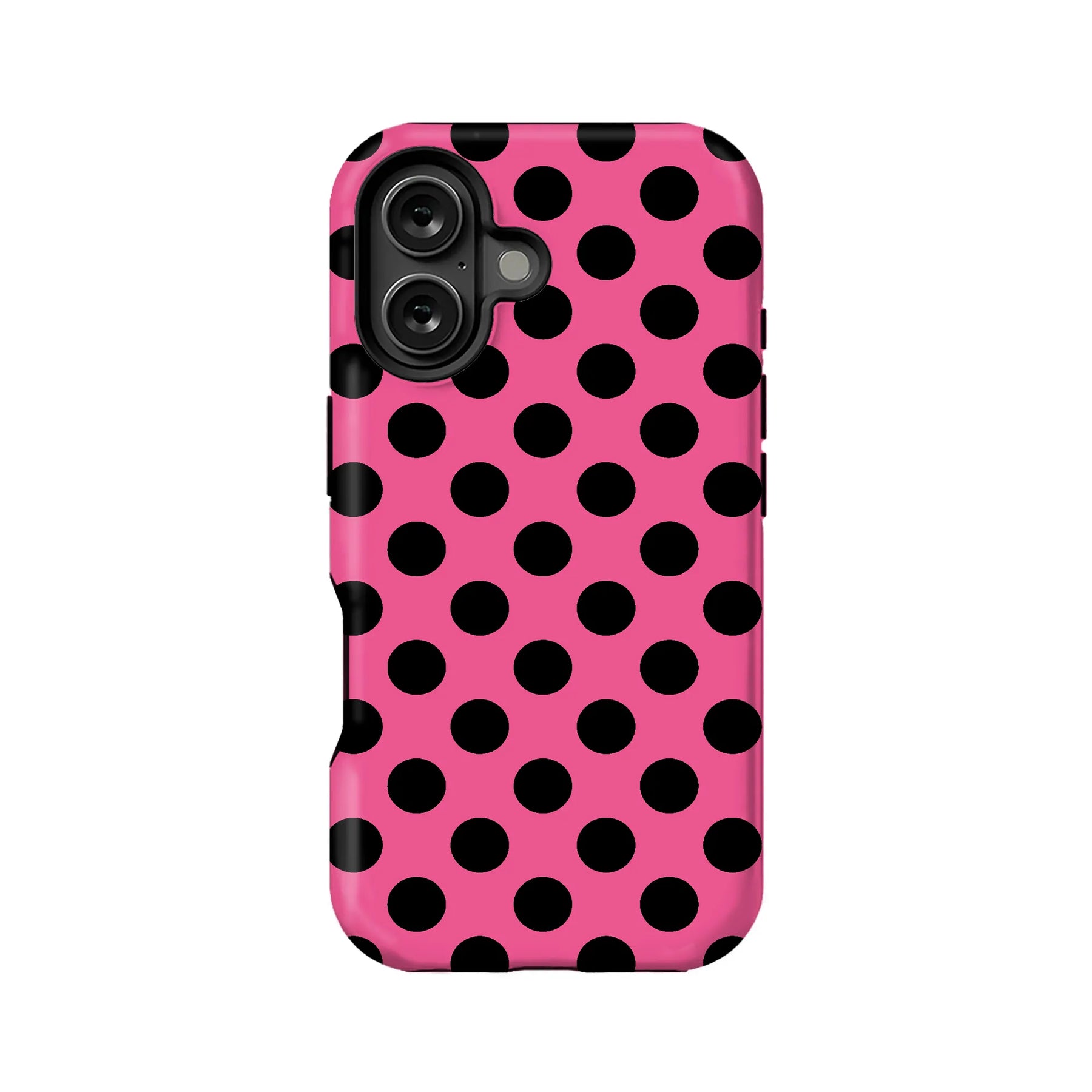 Funda para teléfono con lunares rosas llamativos