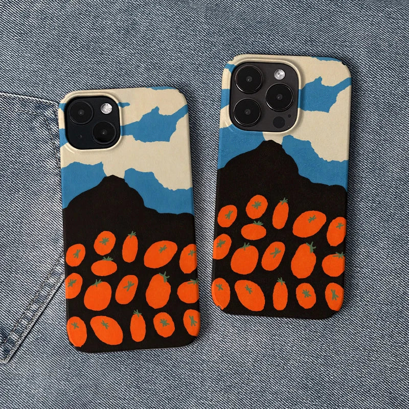 Tomato Field Phone Case – Abstract Harvest Design