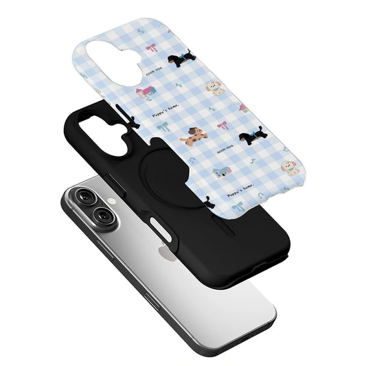 Plaid Teddy Bear Phone Case – Cute Baby-Themed Design