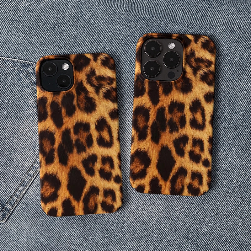 Luxurious Dark Brown Leopard iPhone Case – Sophisticated Style