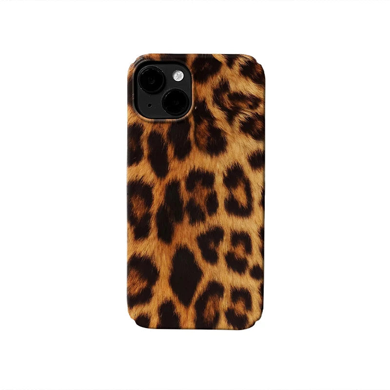 Luxurious Dark Brown Leopard iPhone Case – Sophisticated Style