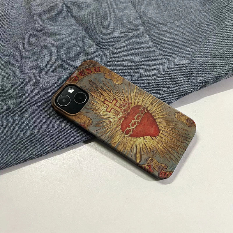 Cross and Heart Streetwear IPhone Phone Case