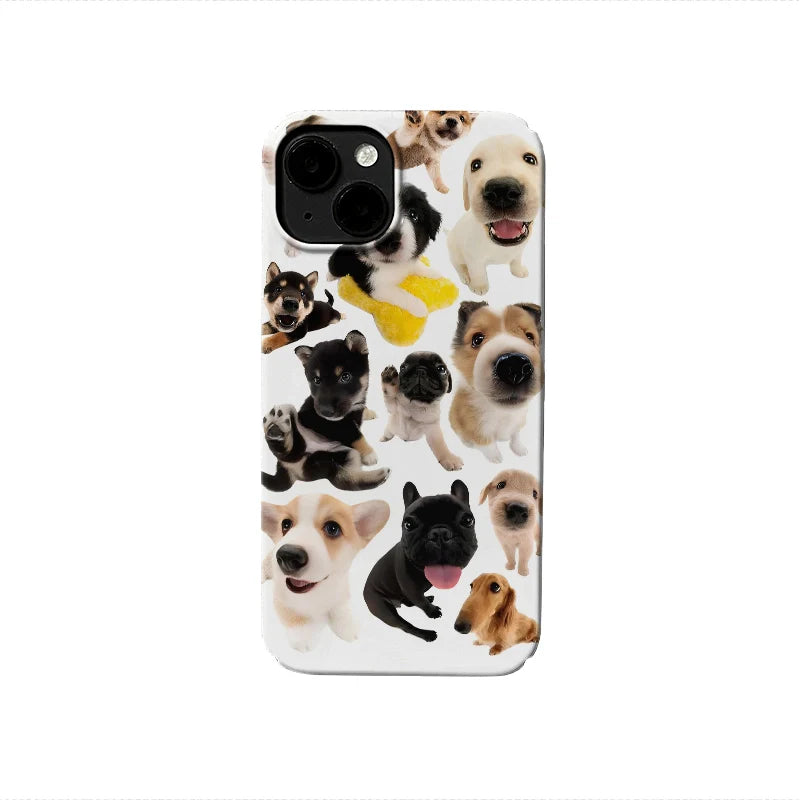 Adorable Puppies Phone Case 2025 – Cute Dog Collage Design