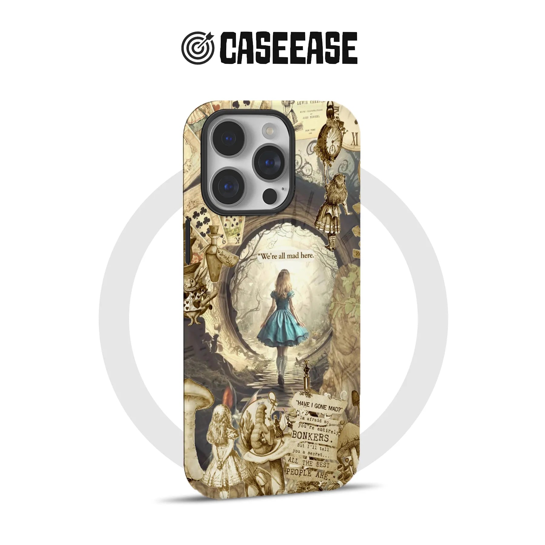 Funda de teléfono vintage de Alicia en el país de las maravillas