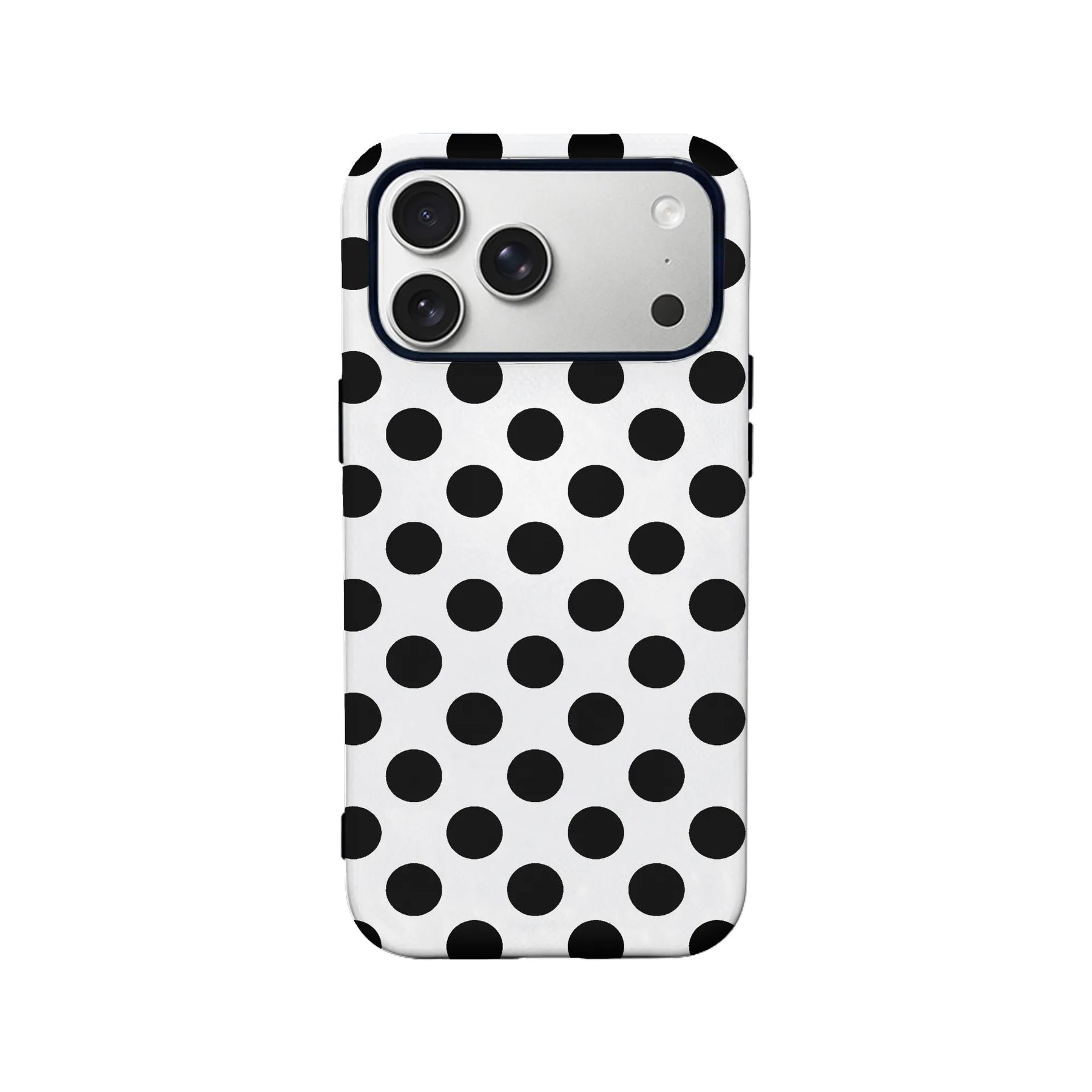 Funda clásica para teléfono con lunares negros