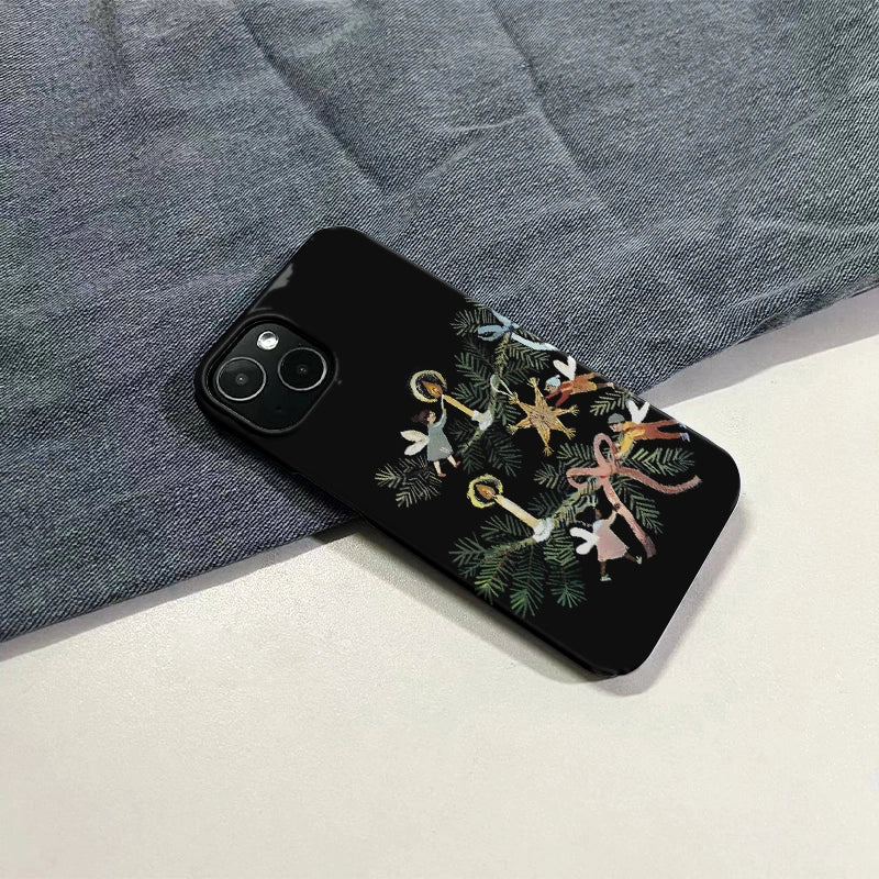 Funda para teléfono con adorno navideño de ángel: elegancia y protección festivas