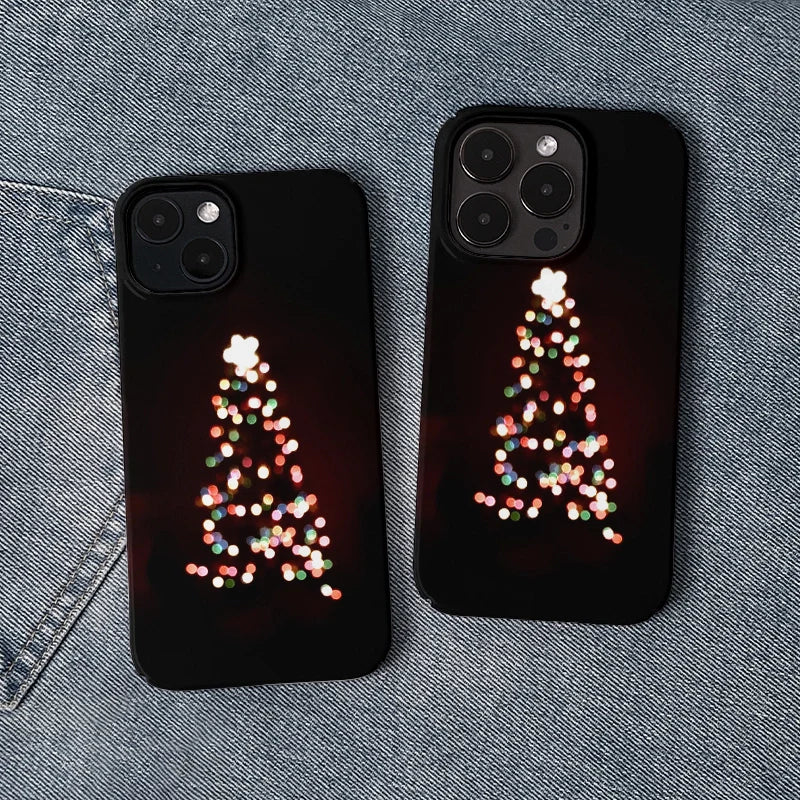 Funda para teléfono con diseño de árbol de Navidad: diseño festivo y minimalista