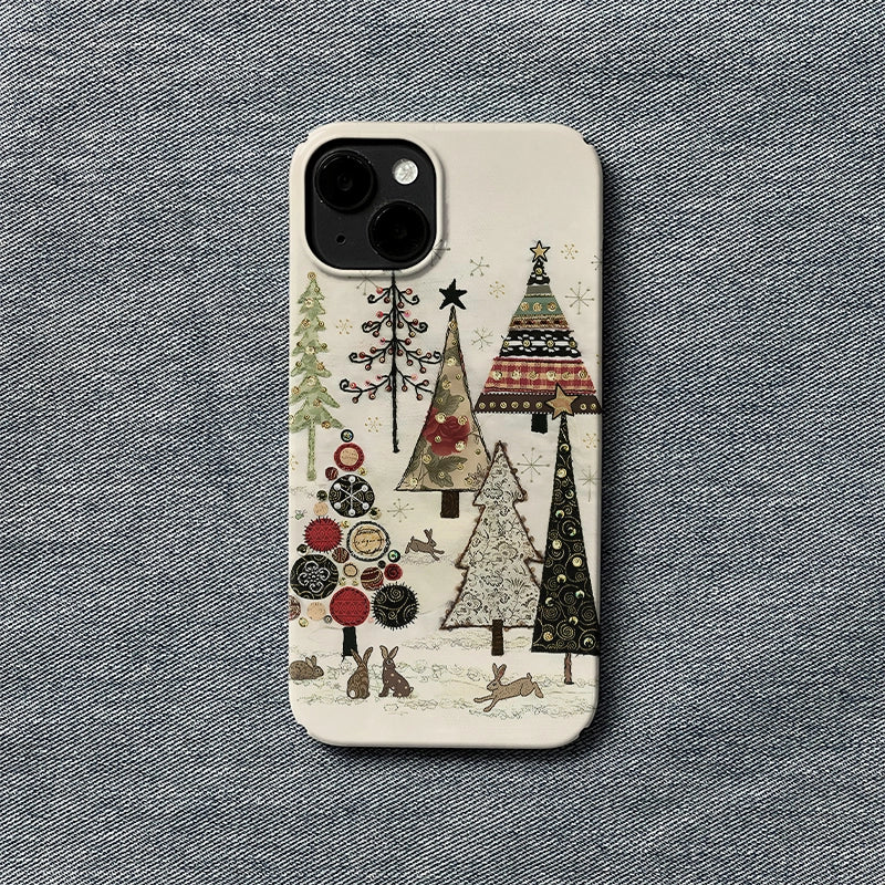 Funda para teléfono con árbol de Navidad caprichoso