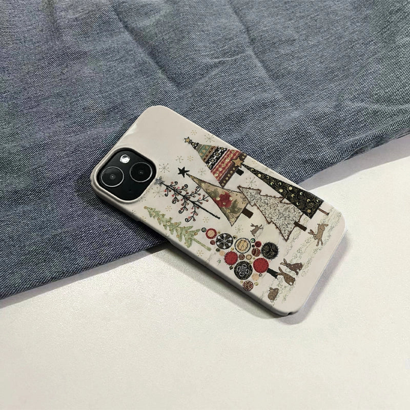 Funda para teléfono con árbol de Navidad caprichoso