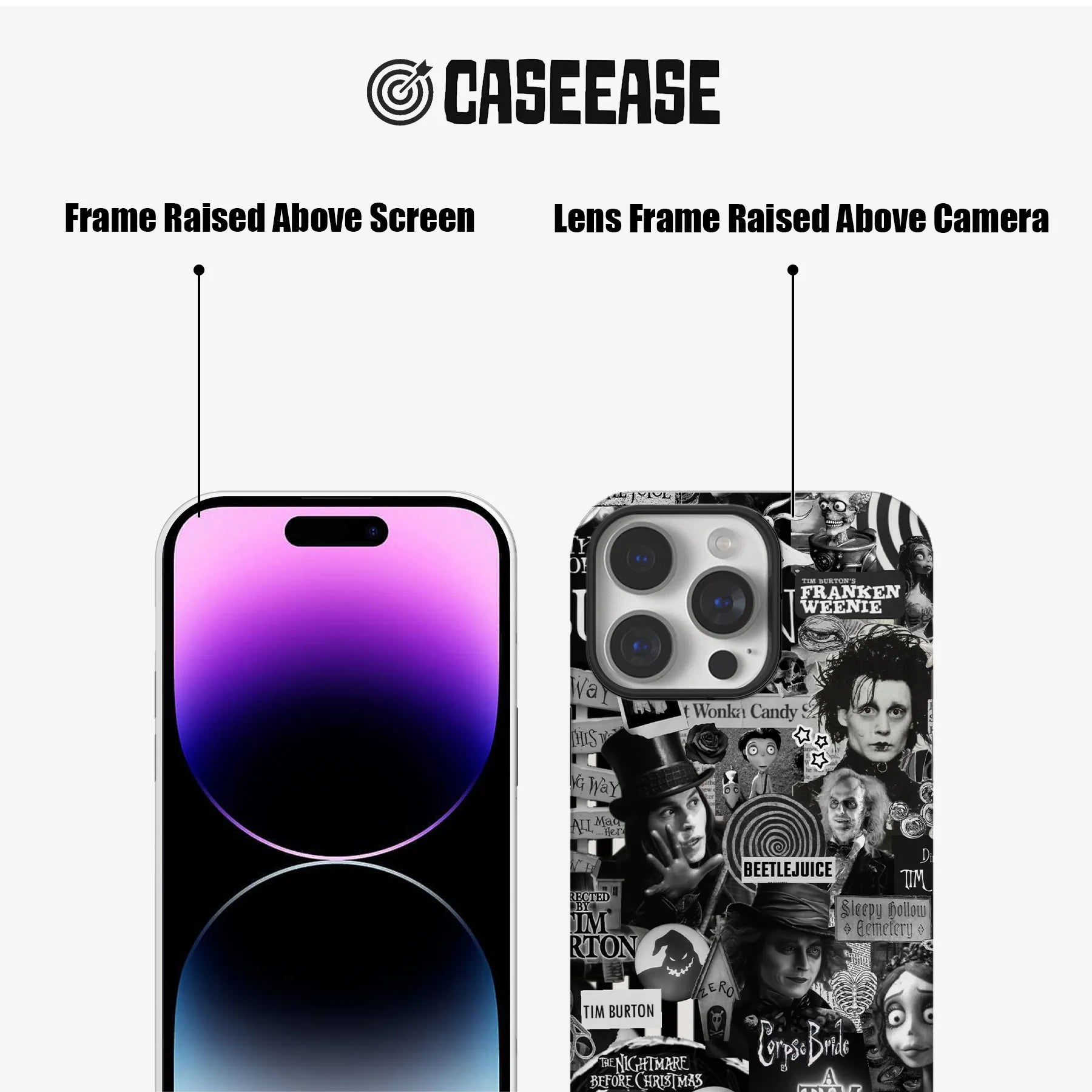 Funda para teléfono inspirada en Tim Burton