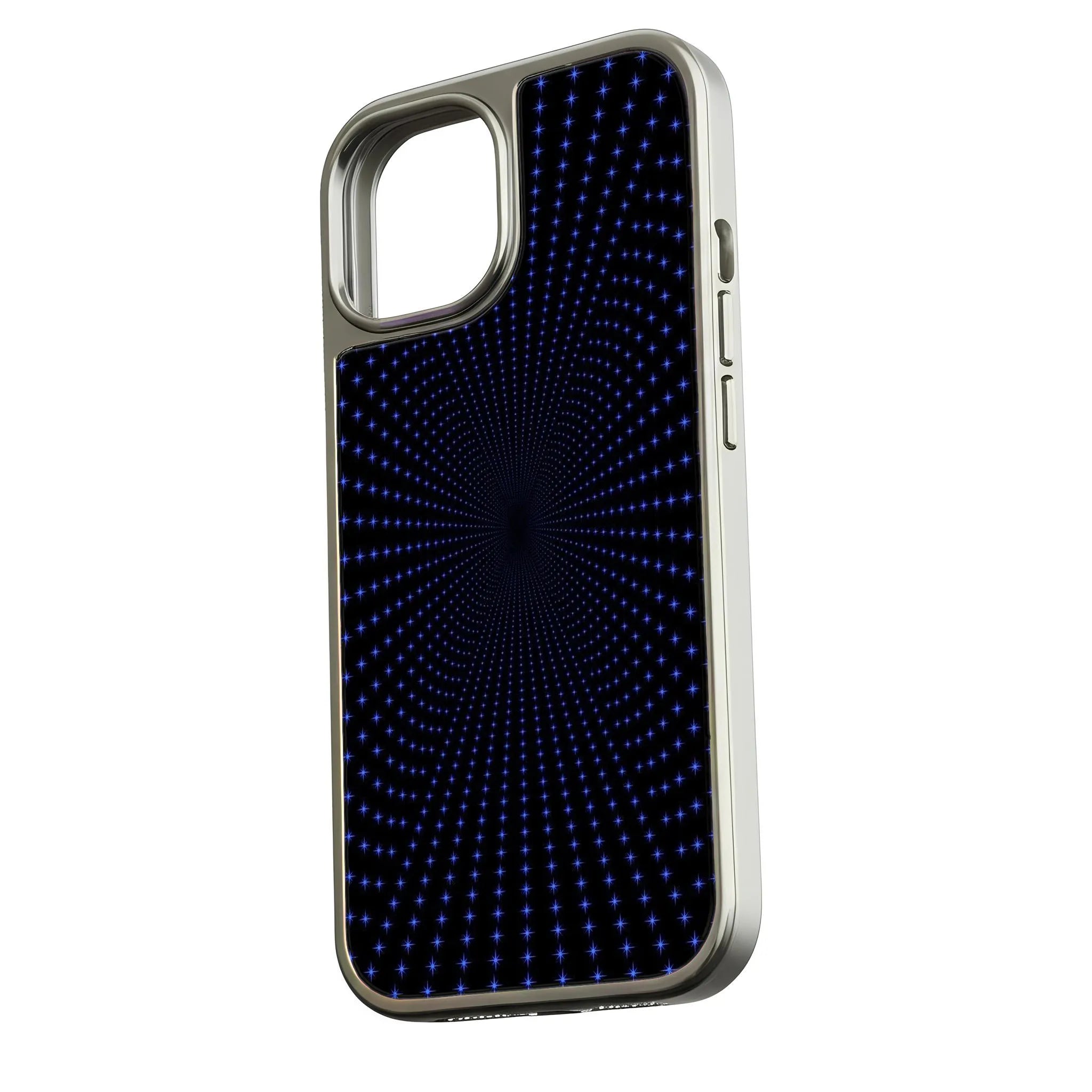 Holographic Chrome Phone Case for iPhone 15 Pro - Starry Night Design
