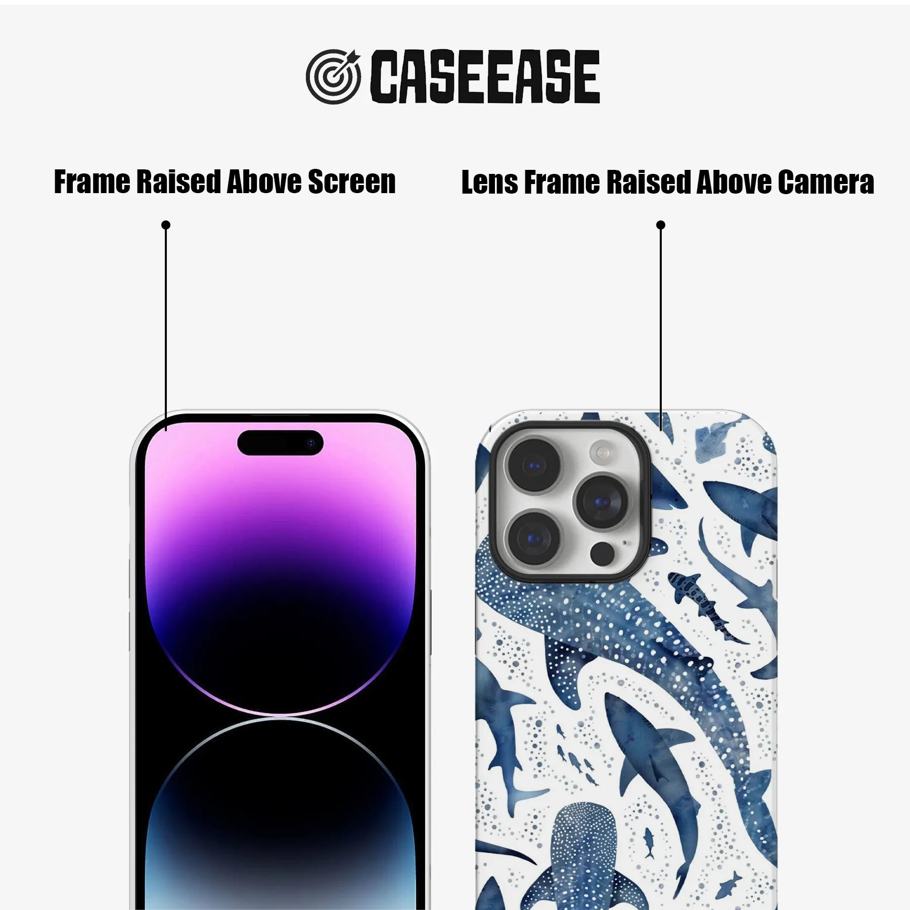 Funda para teléfono con diseño náutico de tiburón ballena