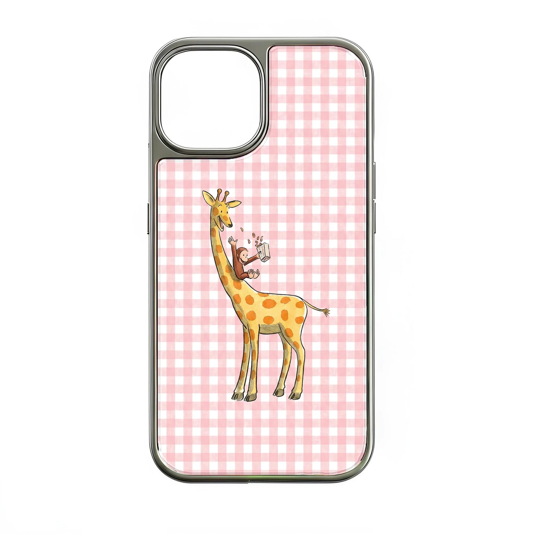Funda holográfica cromada con diseño de jirafa: diseño divertido y protección duradera