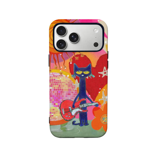 Psychedelic Cat Rock Band Phone Case