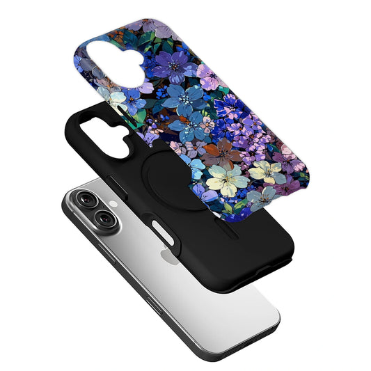 Midnight Blue Floral Phone Case – Elegant and Artistic Design