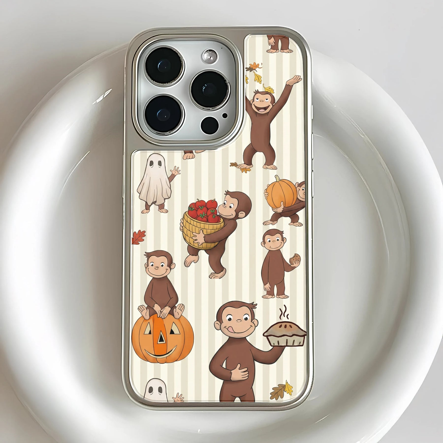 Funda para teléfono Curious Monkey: diseño divertido y ambiente festivo