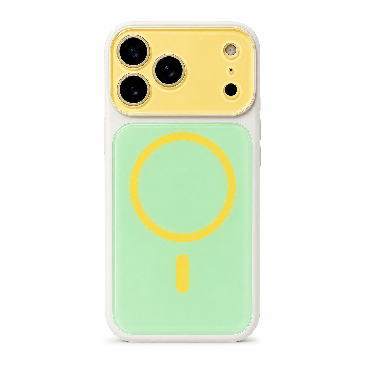 Dopamine Contrast Color MagSafe iPhone Case - Yellow-Green white background variant image