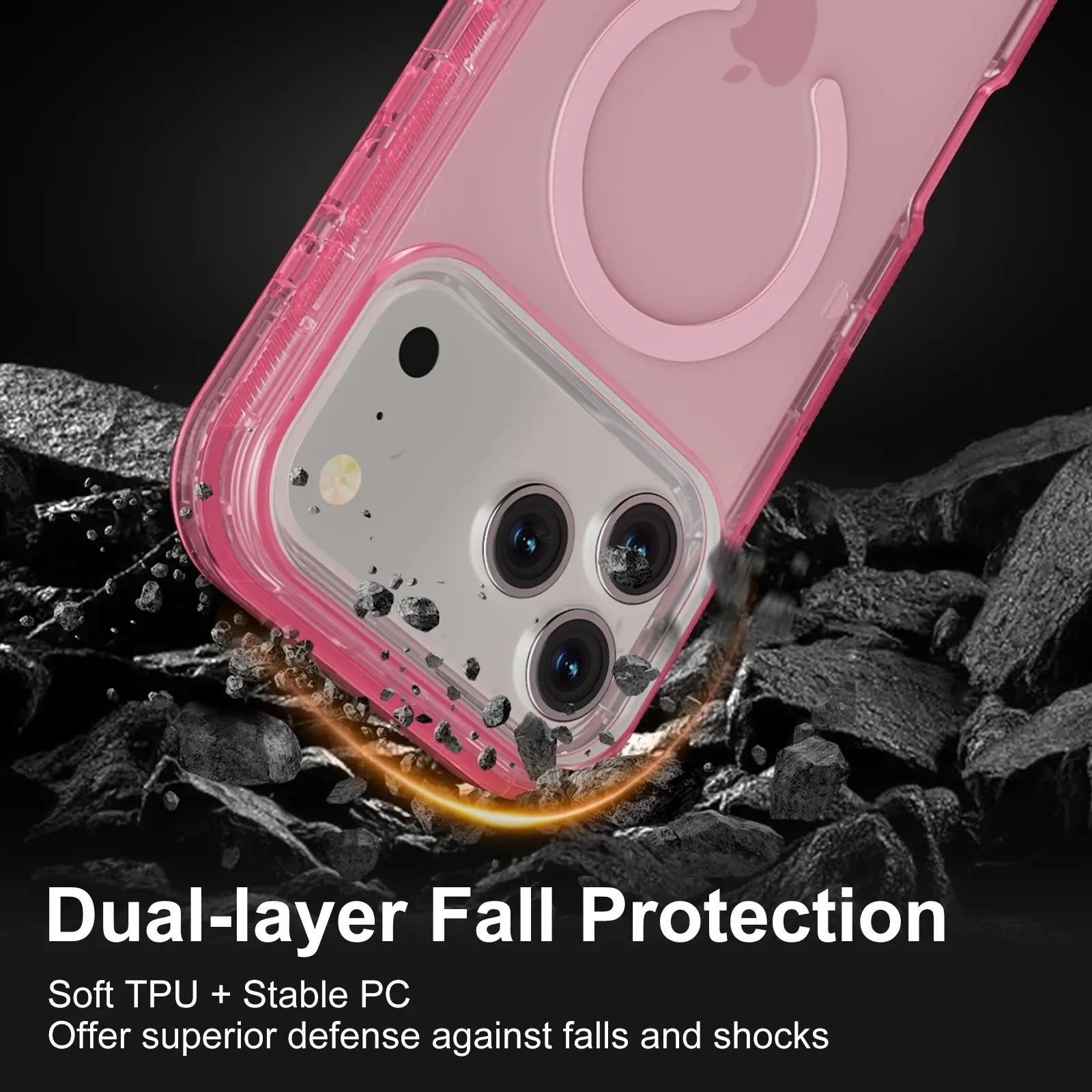 3-in-1 Transparent Phone case for iPhone 17 Pro Max 17 Air 16 15 14 13 Pro Max,Compatible with MagSafe, Durable Dual Layer Transparent Magnetic Phone Cases, Heavy Duty Shockproof and Anti-Drop Protective Cover (main image)