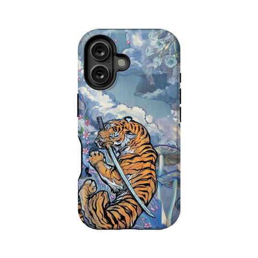 Samurai Tiger Artistic iPhone Case - Unique Sword Tiger Design
