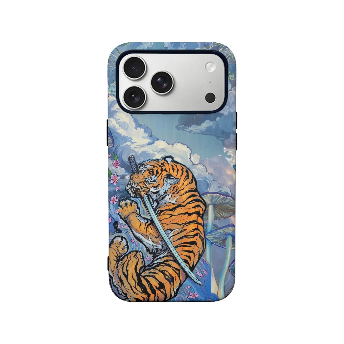 Samurai Tiger Artistic iPhone Case - Unique Sword Tiger Design