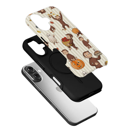 Curious George Fall-Themed Phone Case