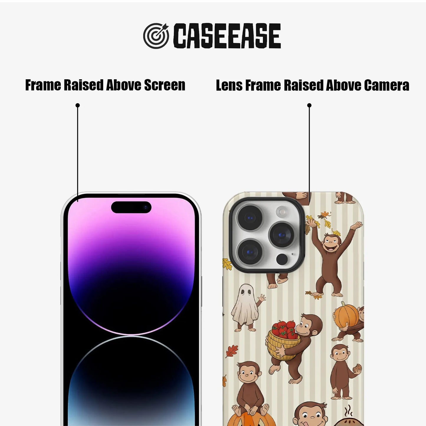 Curious George Fall-Themed Phone Case