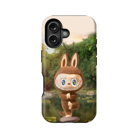 Cute Labubu Yoga Pose Phone Case