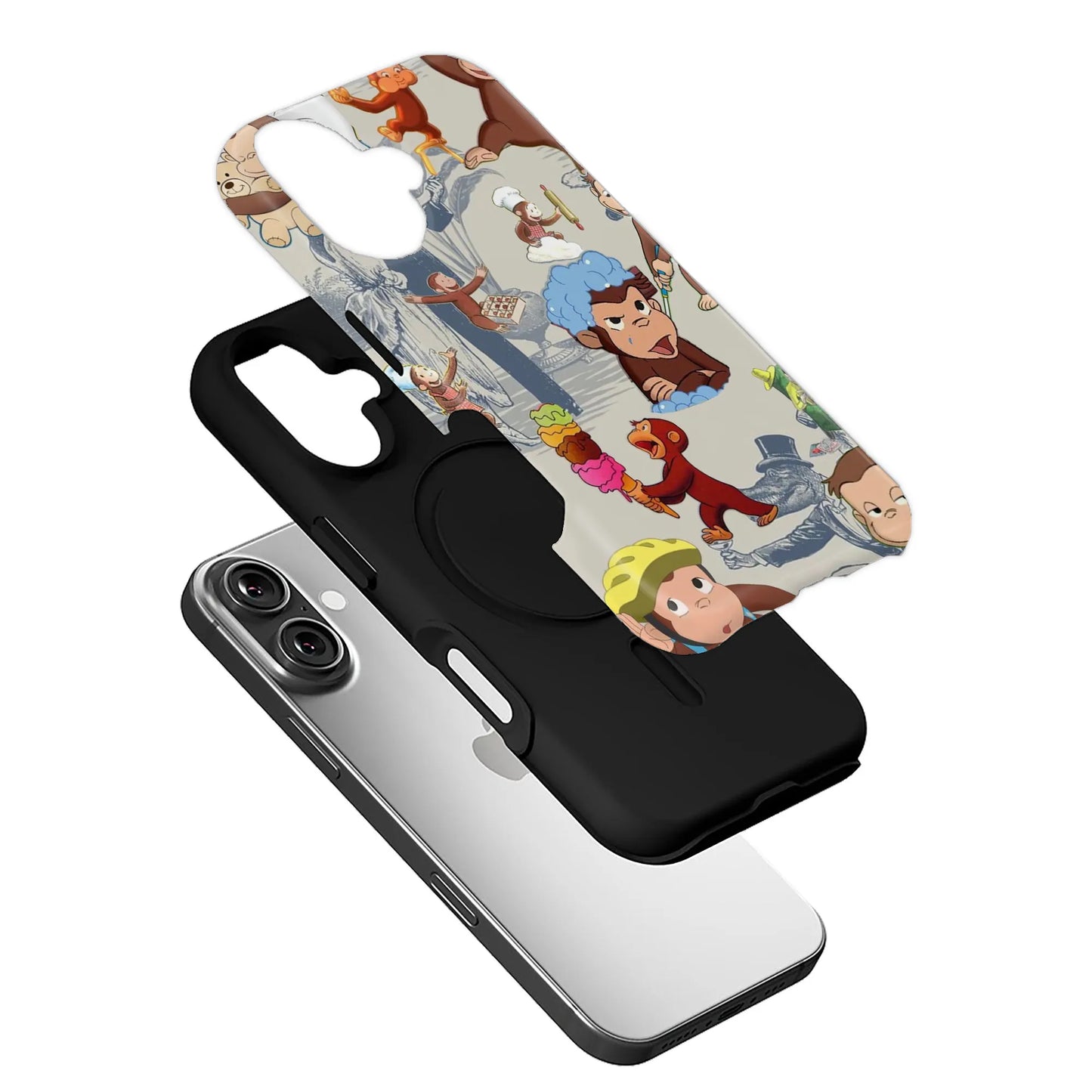 Funda para teléfono con dibujos animados de Jorge el curioso