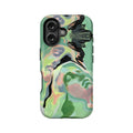 Funda para teléfono con arte facial abstracto