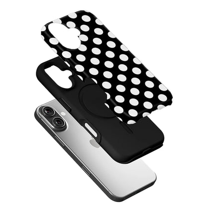 Classic Black and White Polka Dot Phone Case