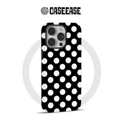 Classic Black and White Polka Dot Phone Case
