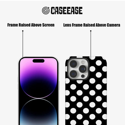 Classic Black and White Polka Dot Phone Case