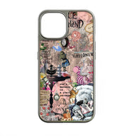 Funda para teléfono holográfica cromada de Alicia en el País de las Maravillas: diseño caprichoso y estética de ensueño