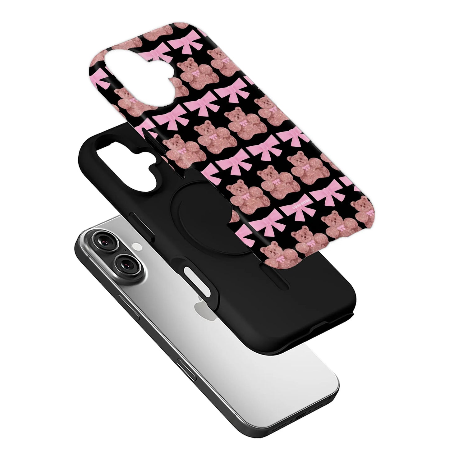 Cute Glitter Bear Phone Case