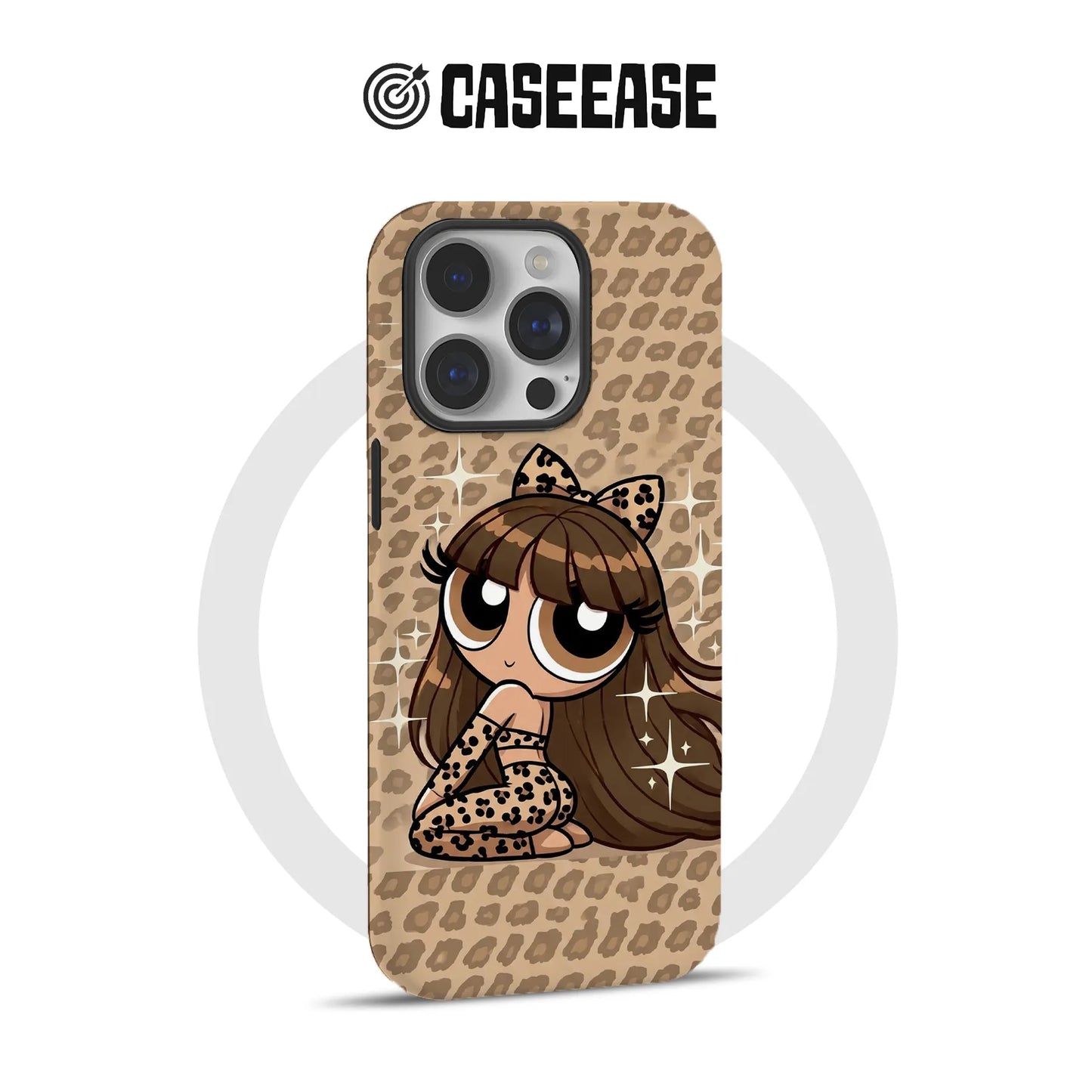 Leopard Print Cartoon Phone Case